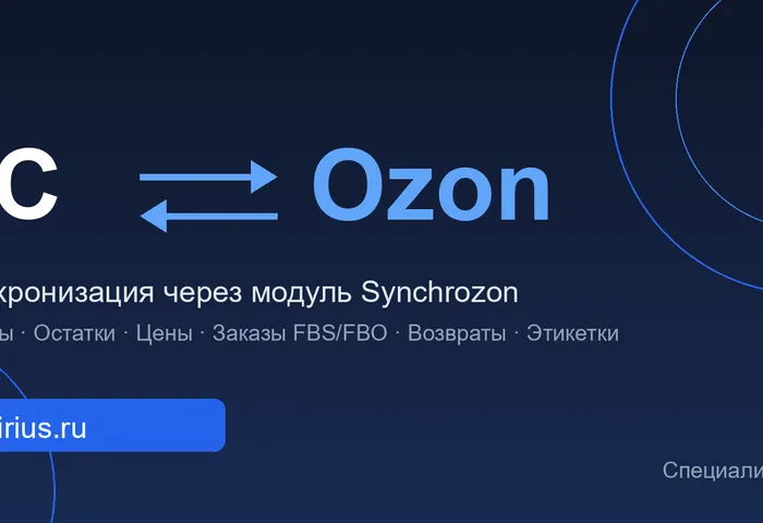 Синхронизация 1С и Ozon через модуль Synchrozon