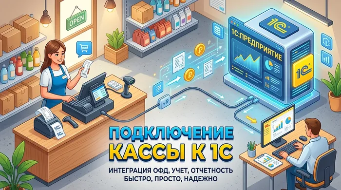 Подключение кассы к 1С