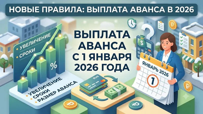 Выплата аванса с 1 января 2026 года