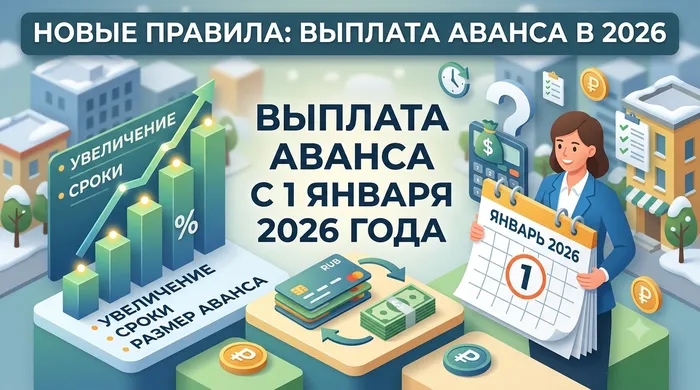 Выплата аванса с 1 января 2026 года