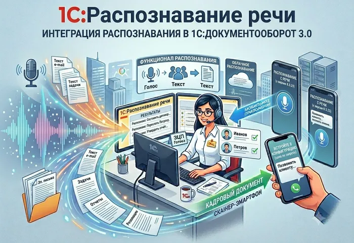 Распознавание речи в 1С